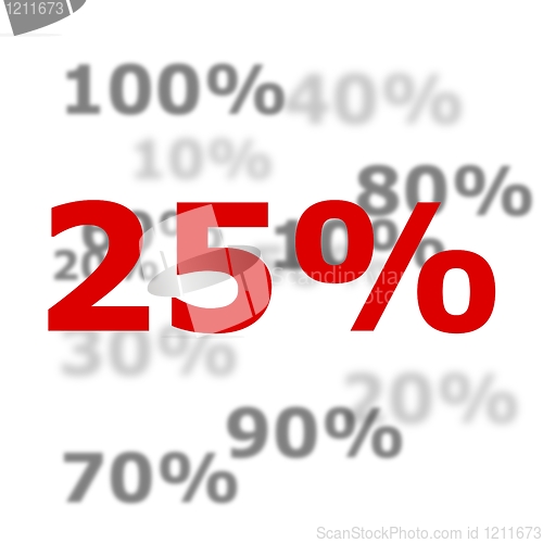 Image of 25 percent