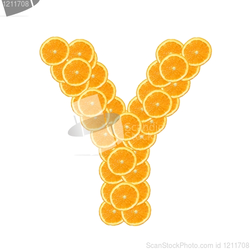Image of orange fruit alphabet