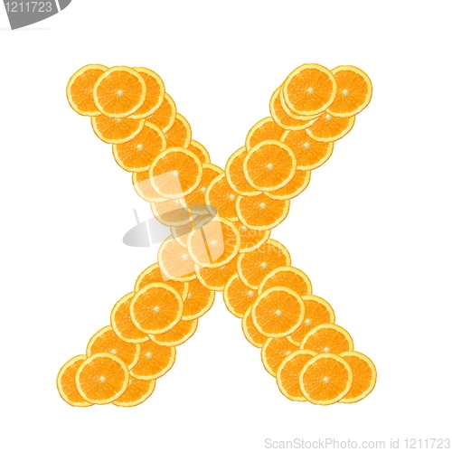 Image of orange fruit alphabet