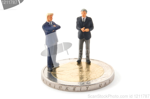 Image of business man and money isolated 