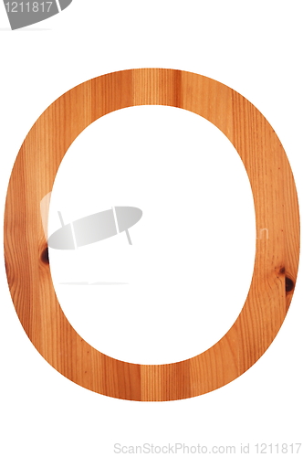 Image of wood alphabet O