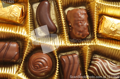 Image of chocolate truffles in a box