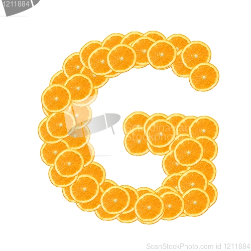Image of orange fruit alphabet