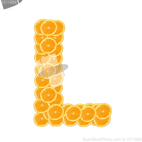 Image of orange fruit alphabet