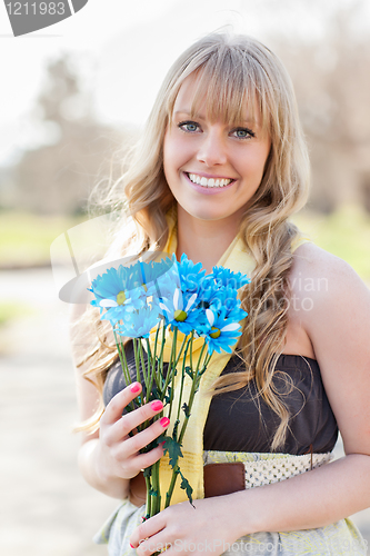 Image of Beautiful Caucasian woman outdoor