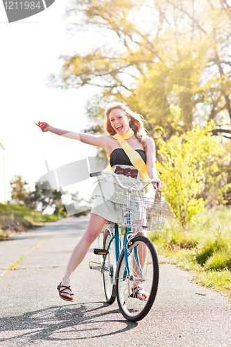 Image of Beautiful Caucasian woman outdoor