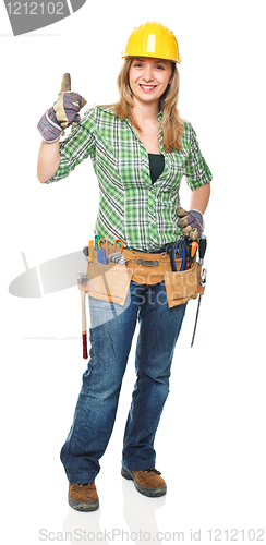 Image of smiling handywoman