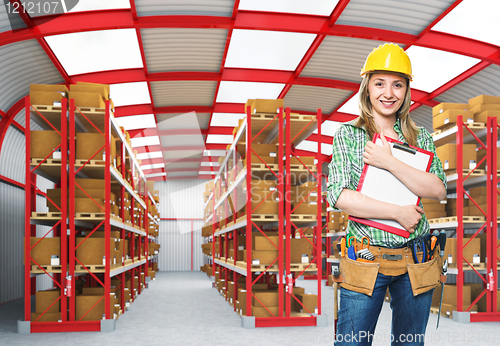 Image of worker in warehouse