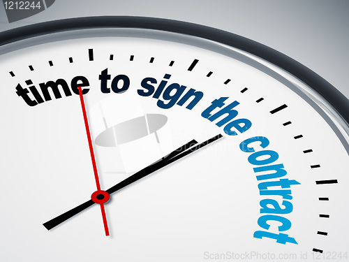 Image of time to sign the contract