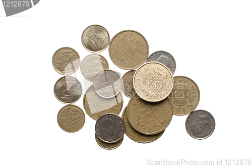 Image of Pile of old spanish coins