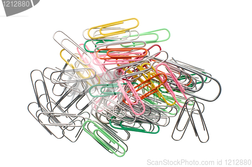 Image of Colorful paper clips