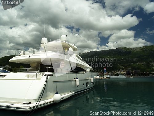 Image of Yacht in harbor