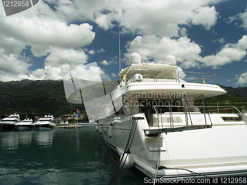 Image of Yacht in harbor