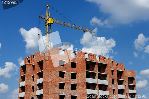 Image of Building crane on the construction