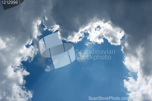 Image of Dense clouds formed the arch