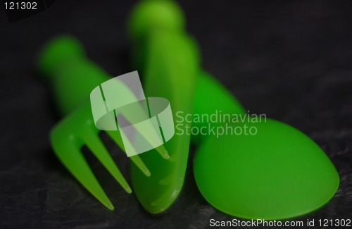 Image of Green Cutlery