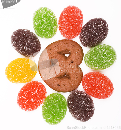 Image of Colorful Jelly Candy as Background 