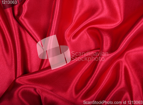 Image of Smooth elegant red silk as background 