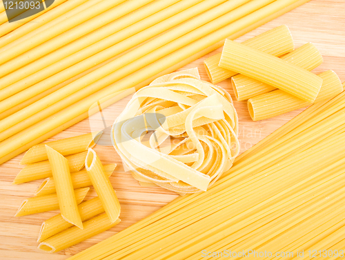Image of Different kinds of italian pasta 