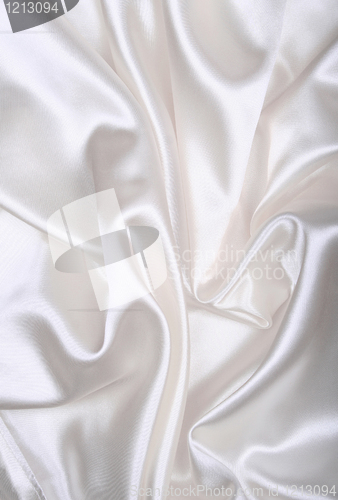 Image of Smooth elegant white silk as background 