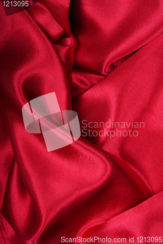 Image of Smooth elegant red silk as background 