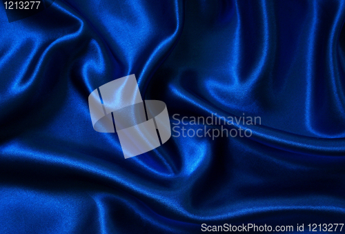 Image of Smooth elegant blue silk 