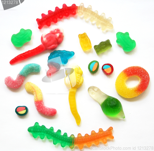 Image of Colorful different Jelly Candy as sweet background 