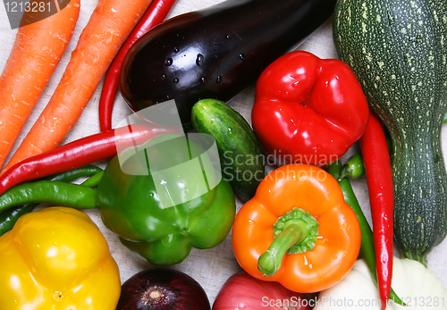 Image of Colorful different fresh vegetable