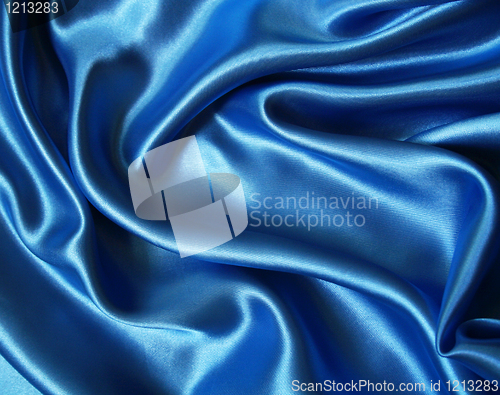 Image of Smooth elegant blue silk 