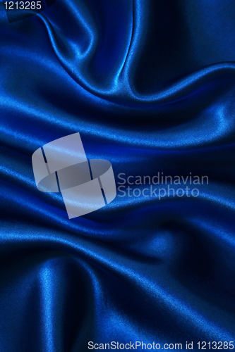 Image of Smooth elegant blue silk 