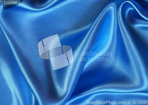 Image of Smooth elegant blue silk 