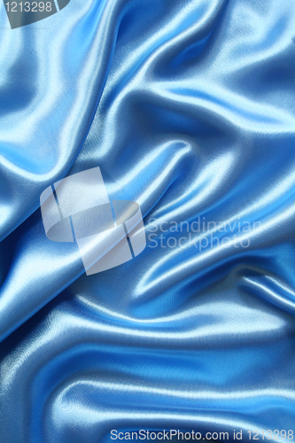 Image of Smooth elegant dark blue silk