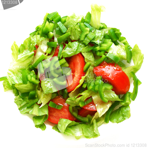 Image of Healthy vegetarian Salad on the white plate 