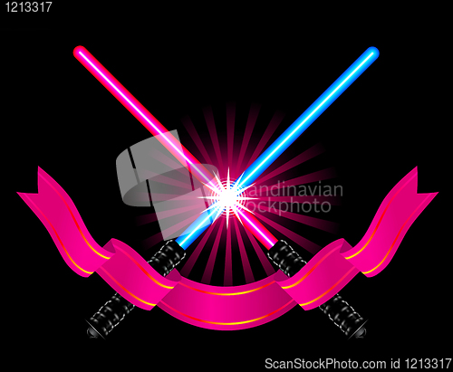 Image of Crossed light sabers