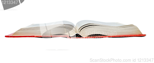 Image of open red book