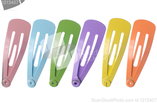Image of Colored hair clips