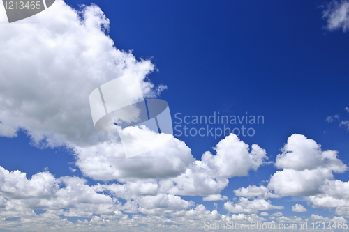 Image of Blue sky with white clouds