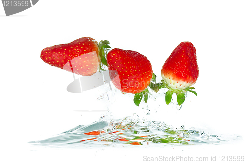 Image of strawberry in the water