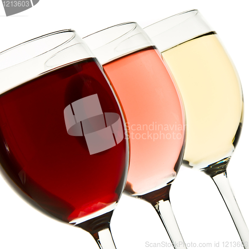 Image of three wine glasses