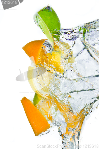 Image of citrus fruit splashing