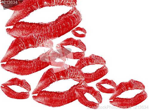 Image of red lips print