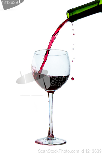 Image of pouring red wine 