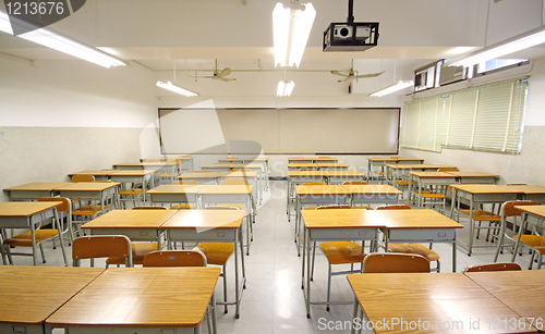 Image of Empty big classroom at school