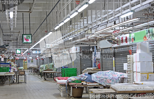 Image of hongkong indoor market building closed
