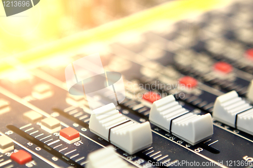 Image of mixing desk background pattern 