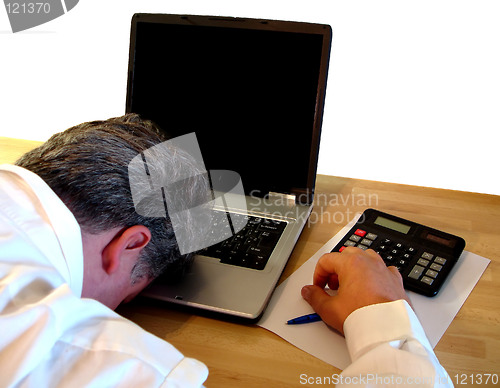 Image of businessman in stress