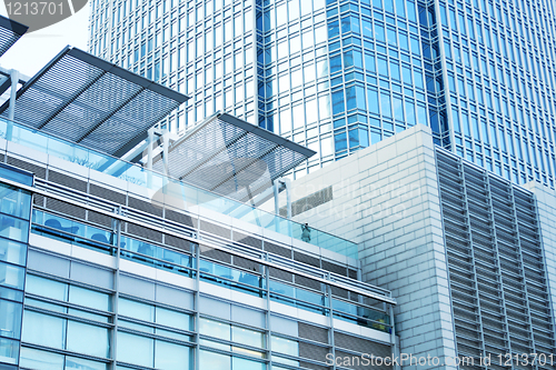 Image of modern building with blue toned 