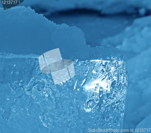 Image of natural blue ice and snow