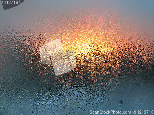 Image of water drop and sunlight