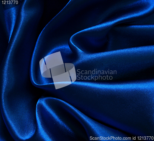 Image of Smooth elegant blue silk 